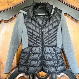 Bernardo Black and Gray Puffer Jacket